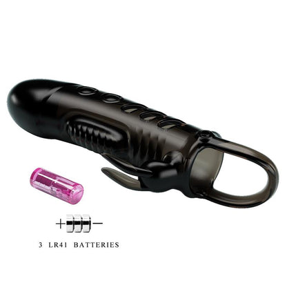 PRETTYLOVE - VIBRATING PENIS SLEEVE BLACK