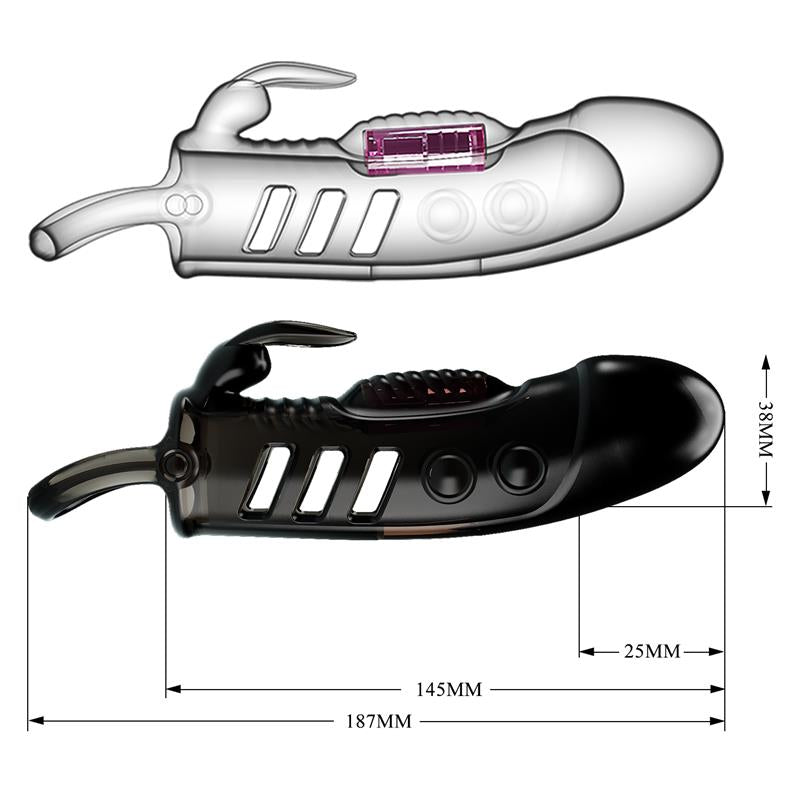PRETTYLOVE - VIBRATING PENIS SLEEVE BLACK