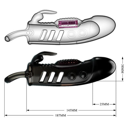 PRETTYLOVE - VIBRATING PENIS SLEEVE BLACK