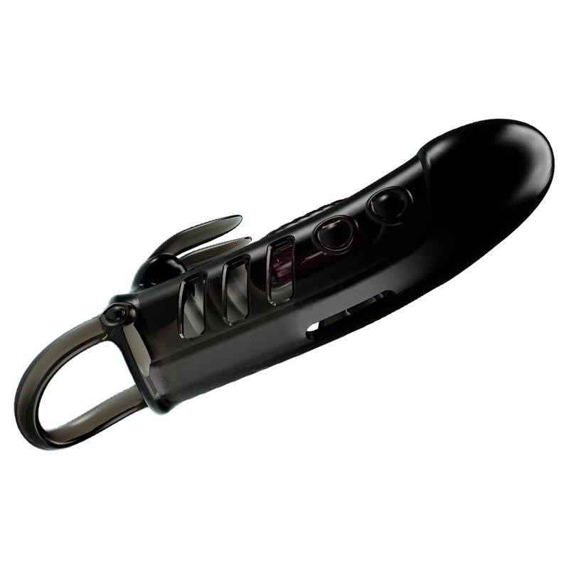 PRETTYLOVE - VIBRATING PENIS SLEEVE BLACK
