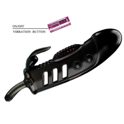 PRETTYLOVE - VIBRATING PENIS SLEEVE BLACK