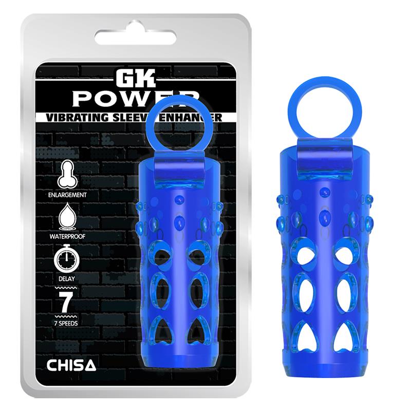 CHISA - VIBRATING PENIS SLEEVE BLUE