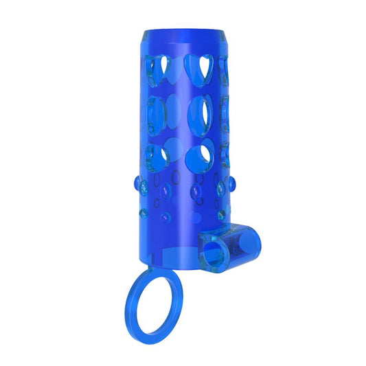 CHISA - VIBRATING PENIS SLEEVE BLUE