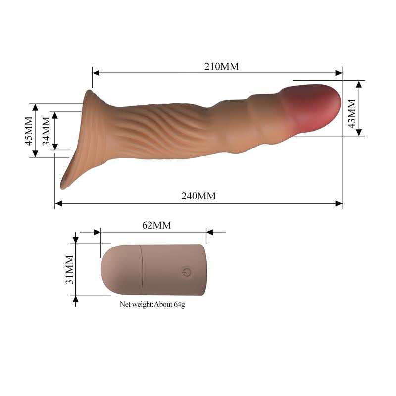 PRETTYLOVE - VIBRATING PENIS SLEEVE