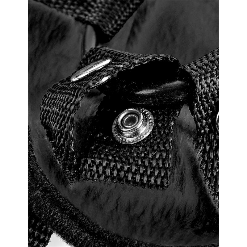 FETISH FANTASY HARNESS - VIBRATING PLUSH HARNESS BLACK