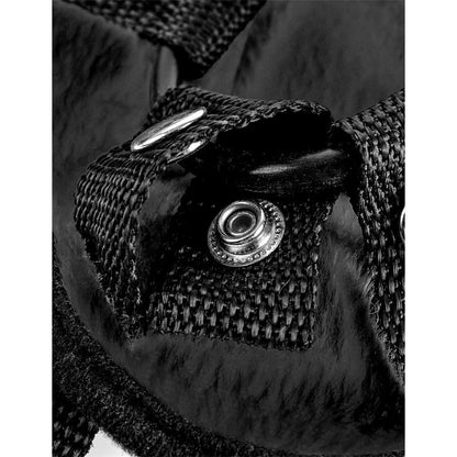 FETISH FANTASY HARNESS - VIBRATING PLUSH HARNESS BLACK