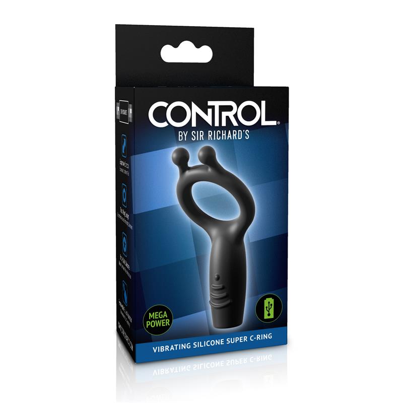SIR RICHARDS - VIBRATING RING SILICONE RECHARGABLE CONTROL VIBRATING SUPER C-RING