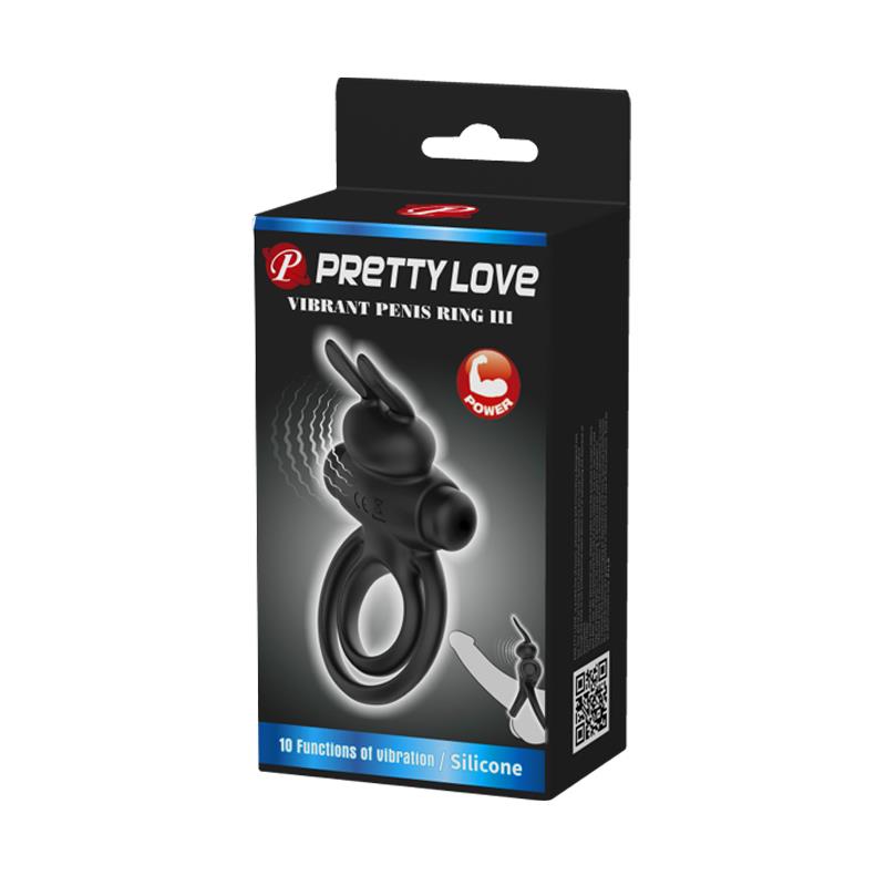 PRETTYLOVE - VIBRATING RING VIBRANT PENIS RING III