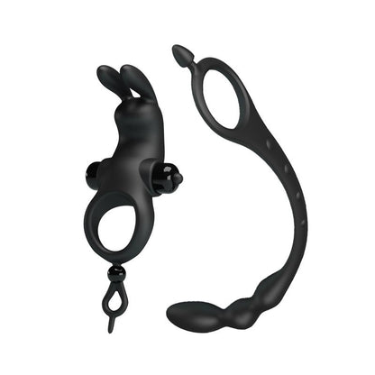 PRETTYLOVE - VIBRATING RING WITH DESMONTABLE ANAL CHAIN