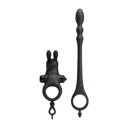PRETTYLOVE - VIBRATING RING WITH DESMONTABLE ANAL CHAIN