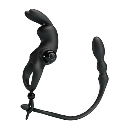 PRETTYLOVE - VIBRATING RING WITH DESMONTABLE ANAL CHAIN