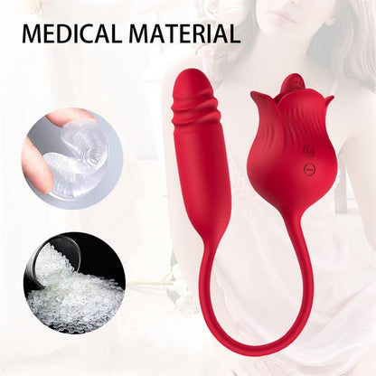 URBAN SKY - VIBRATING ROSE WITH THRUSTING AND LICKING  USB