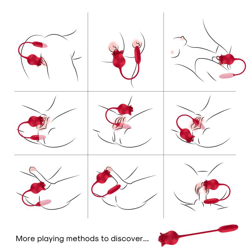 URBAN SKY - VIBRATING ROSE WITH THRUSTING AND LICKING  USB