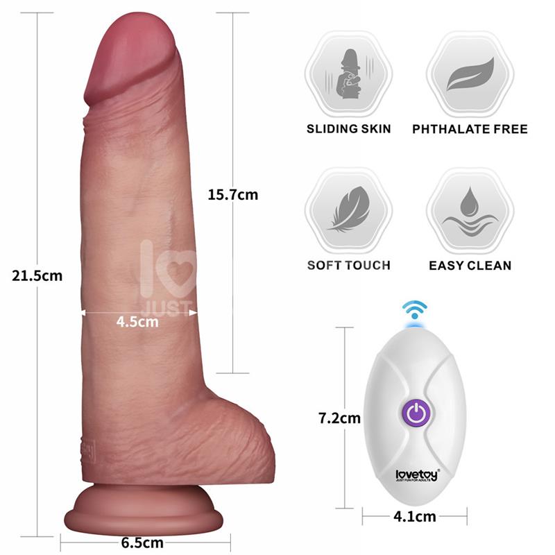 LOVETOY - VIBRATING SLIDING SKIN PRO II SILICONE 8.5