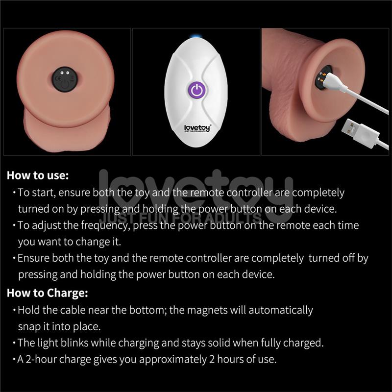 LOVETOY - VIBRATING SLIDING SKIN PRO II SILICONE 8.5