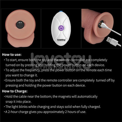LOVETOY - VIBRATING SLIDING SKIN PRO II SILICONE 8.5