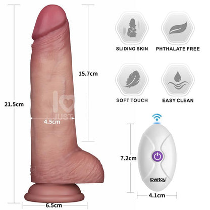 LOVETOY - VIBRATING SLIDING SKIN PRO II SILICONE 8.5
