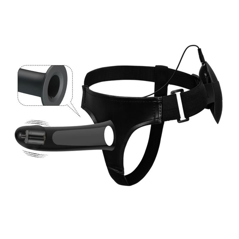 PRETTYLOVE - VIBRATING STRAP ON WITH HOLLOW DILDO VITO