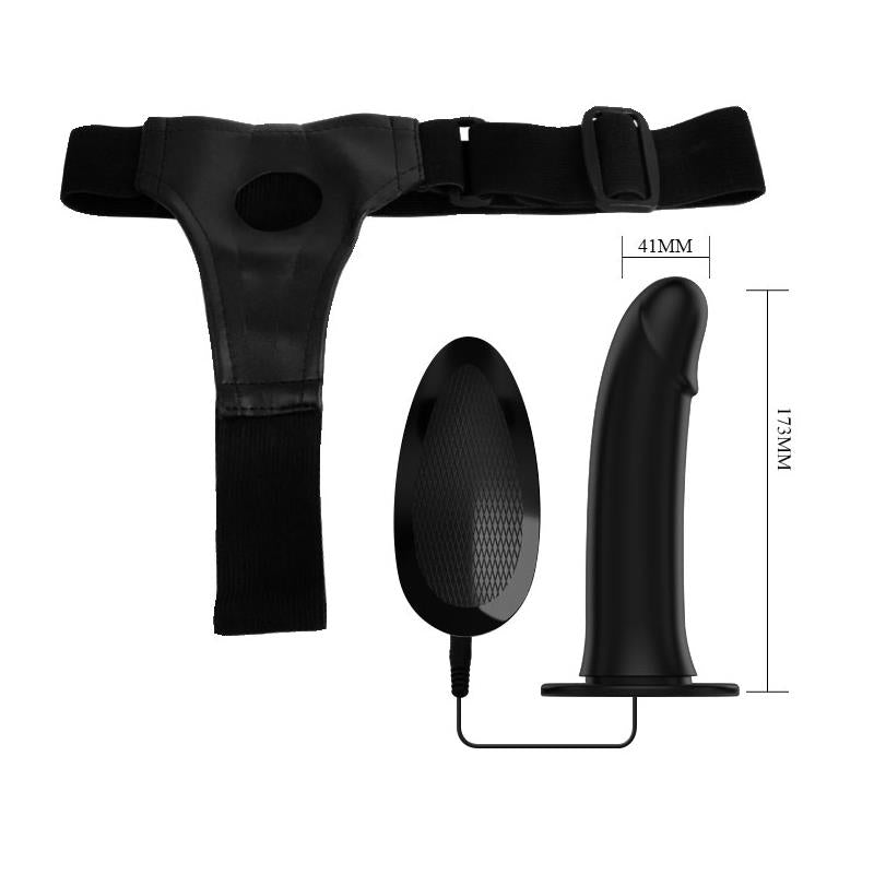 PRETTYLOVE - VIBRATING STRAP ON WITH HOLLOW DILDO VITO