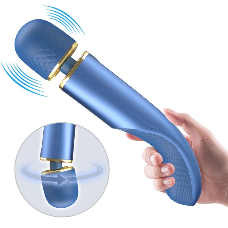 PRETTYLOVE - VIBRATING WAND USB SILICONE BLUE