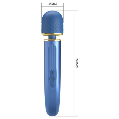 PRETTYLOVE - VIBRATING WAND USB SILICONE BLUE