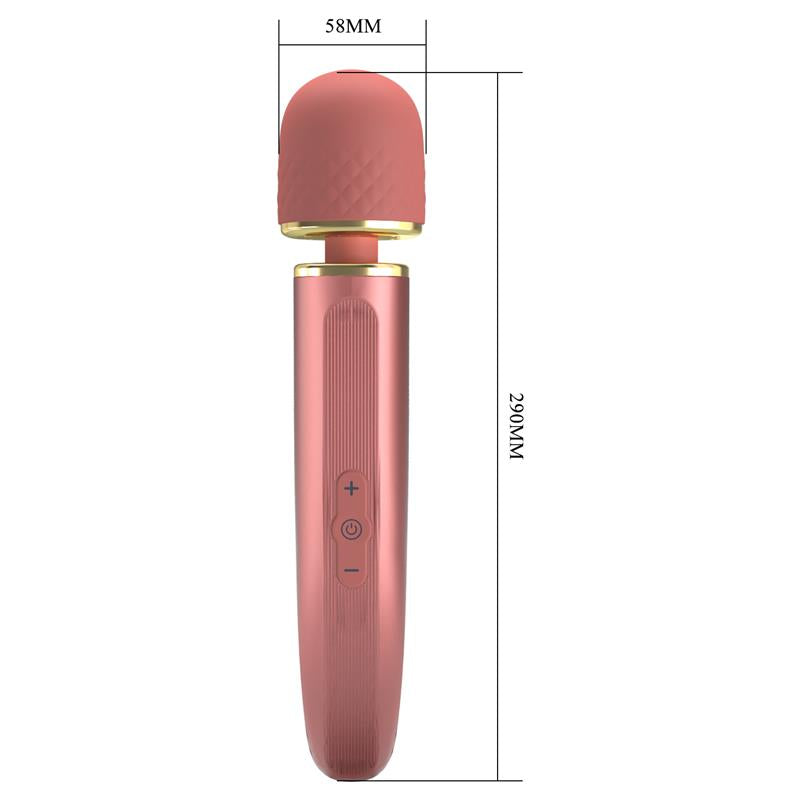 PRETTYLOVE - VIBRATING WAND USB SILICONE PINK