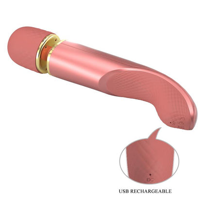 PRETTYLOVE - VIBRATING WAND USB SILICONE PINK
