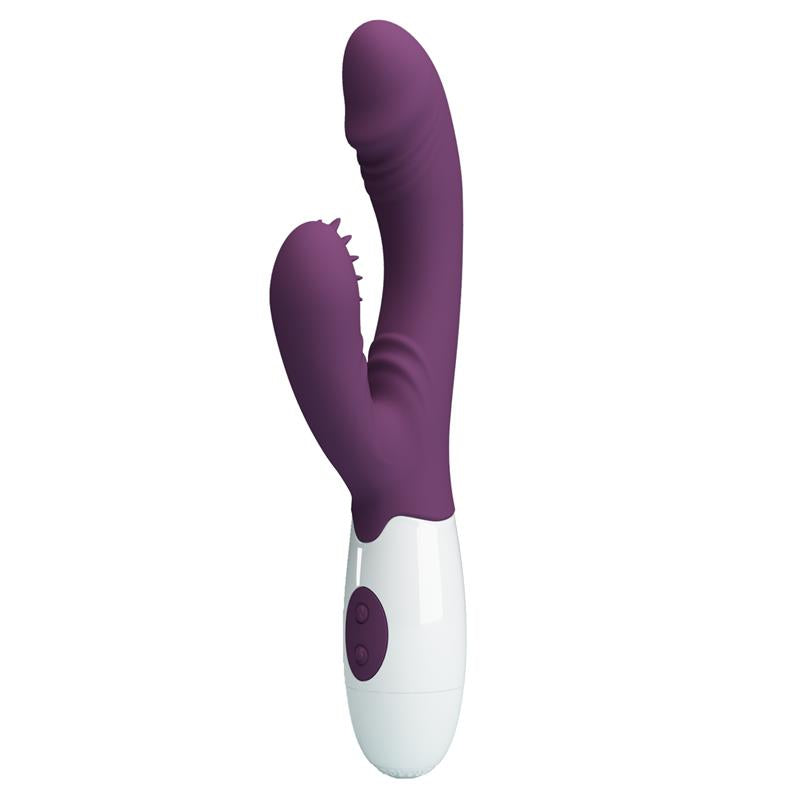 PRETTY LOVE - ANDRE RABBIT VIBRATOR & G-POINT STIMULATOR PURPLE