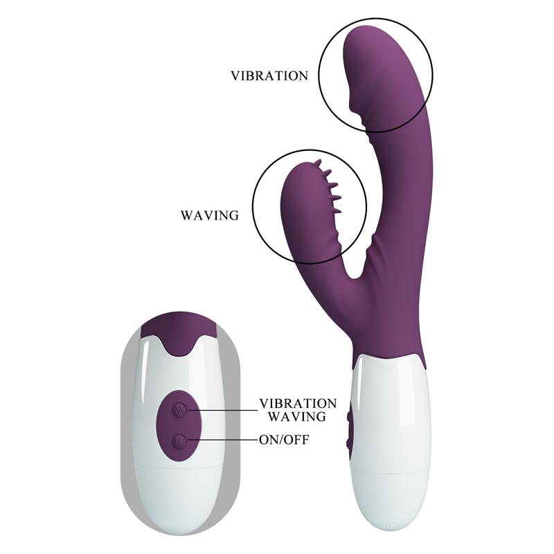 PRETTY LOVE - ANDRE RABBIT VIBRATOR & G-POINT STIMULATOR PURPLE