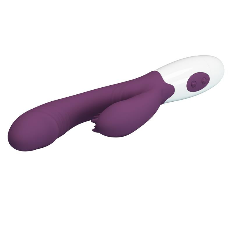 PRETTY LOVE - ANDRE RABBIT VIBRATOR & G-POINT STIMULATOR PURPLE