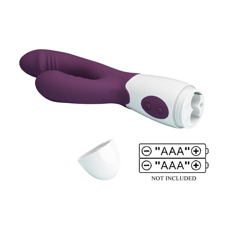 PRETTY LOVE - ANDRE RABBIT VIBRATOR & G-POINT STIMULATOR PURPLE
