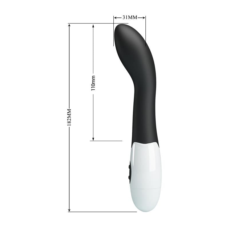 PRETTYLOVE - VIBRATOR BISHOP 30 FUNCTIONS BLACK