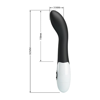 PRETTYLOVE - VIBRATOR BISHOP 30 FUNCTIONS BLACK