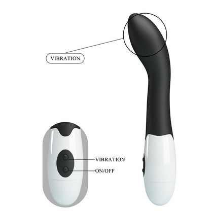 PRETTYLOVE - VIBRATOR BISHOP 30 FUNCTIONS BLACK