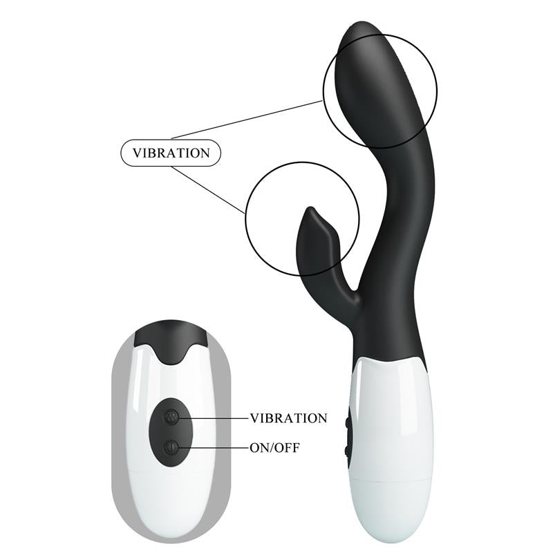 PRETTYLOVE - VIBRATOR BRIGHTY 30 FUNCTIONS BLACK