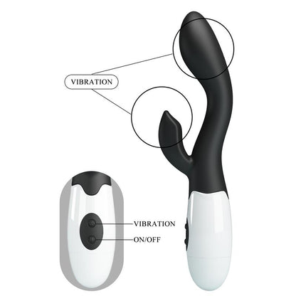 PRETTYLOVE - VIBRATOR BRIGHTY 30 FUNCTIONS BLACK