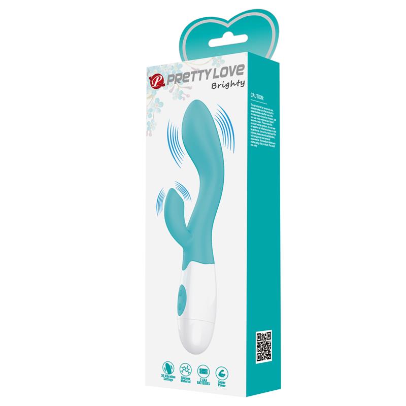 PRETTY LOVE - BRIGHTY G-SPOT VIBRATOR AQUA GREEN