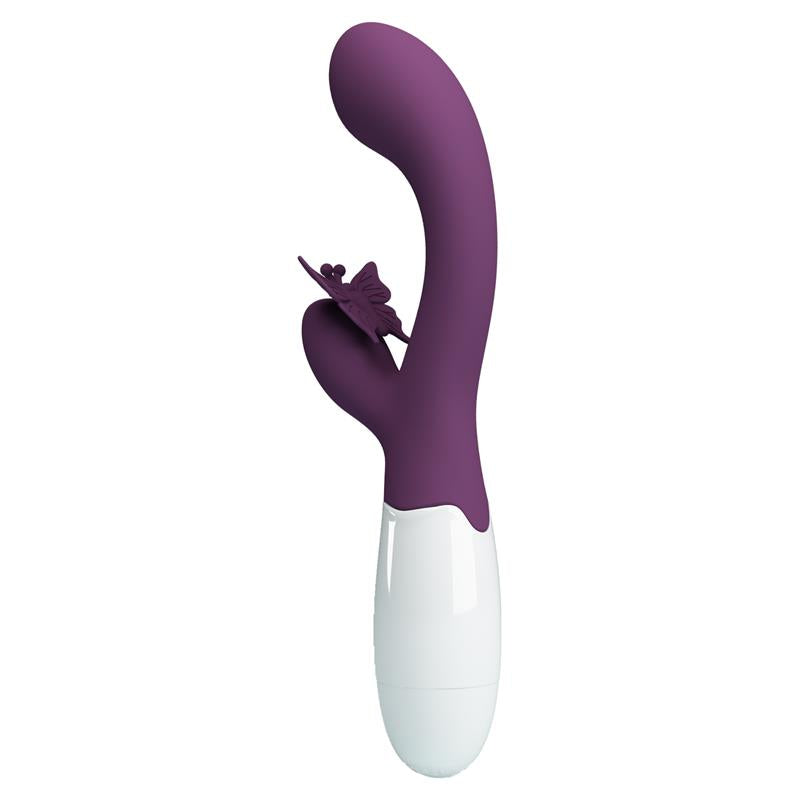 PRETTY LOVE - BUTTERFLY KISS RABBIT VIBRATOR & G-SPOT STIMULATOR PURPLE