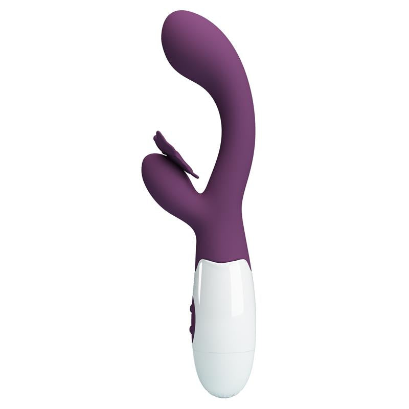 PRETTY LOVE - BUTTERFLY KISS RABBIT VIBRATOR & G-SPOT STIMULATOR PURPLE