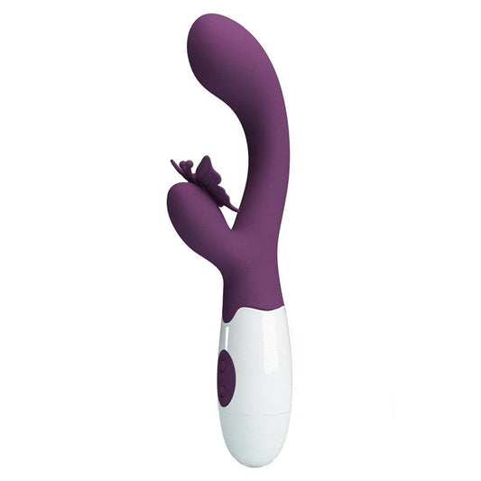 PRETTY LOVE - BUTTERFLY KISS RABBIT VIBRATOR & G-SPOT STIMULATOR PURPLE