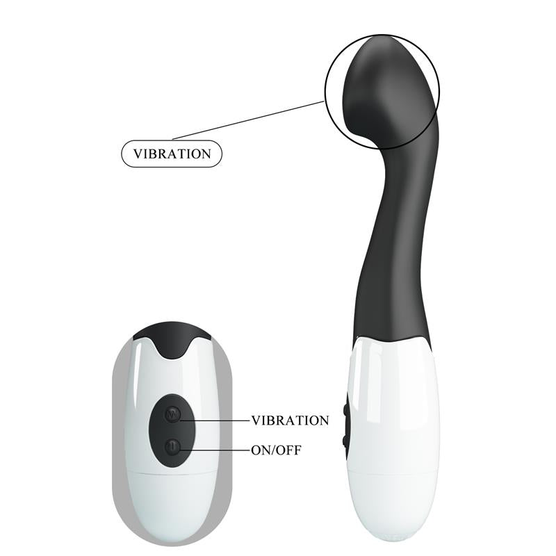PRETTYLOVE - VIBRATOR CHARLES 30 FUNCTIONS BLACK