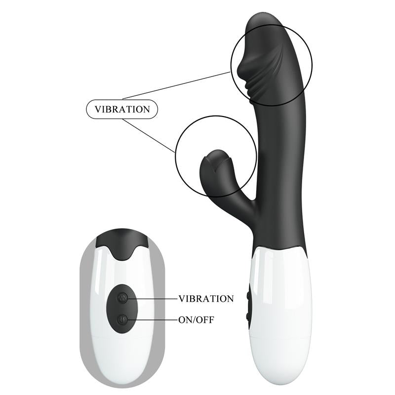 PRETTYLOVE - VIBRATOR SNAPPY 30 FUNCTIONS BLACK