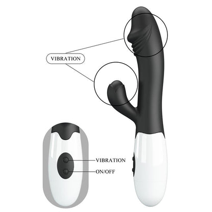 PRETTYLOVE - VIBRATOR SNAPPY 30 FUNCTIONS BLACK