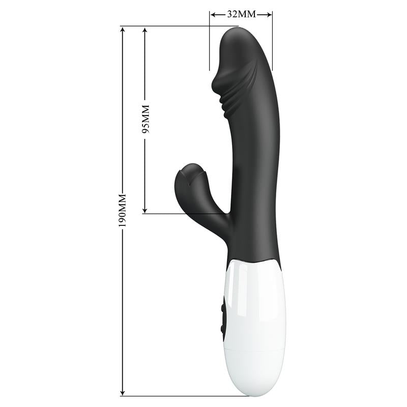 PRETTYLOVE - VIBRATOR SNAPPY 30 FUNCTIONS BLACK