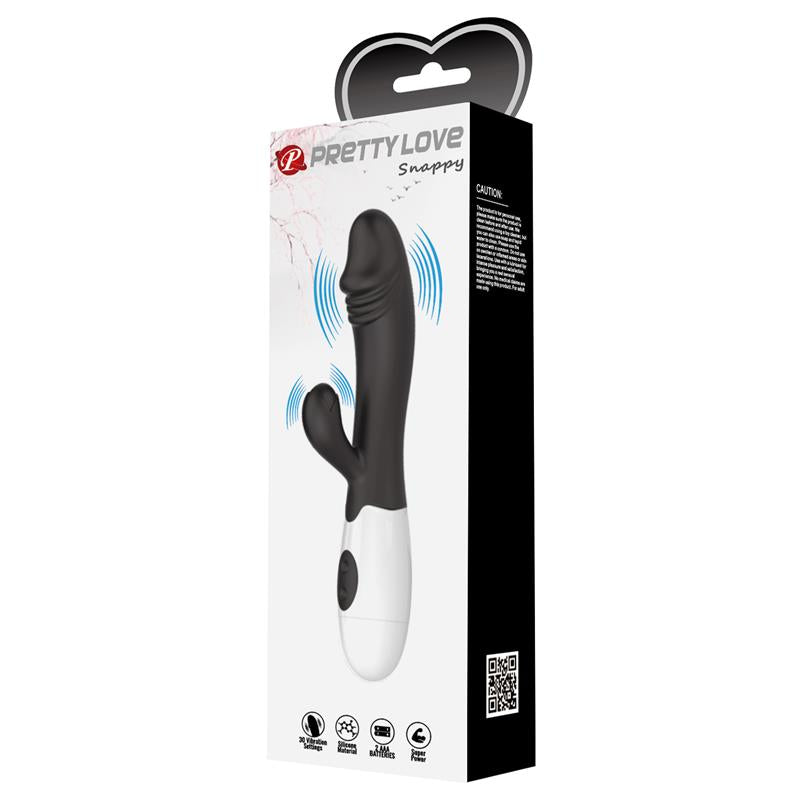 PRETTYLOVE - VIBRATOR SNAPPY 30 FUNCTIONS BLACK