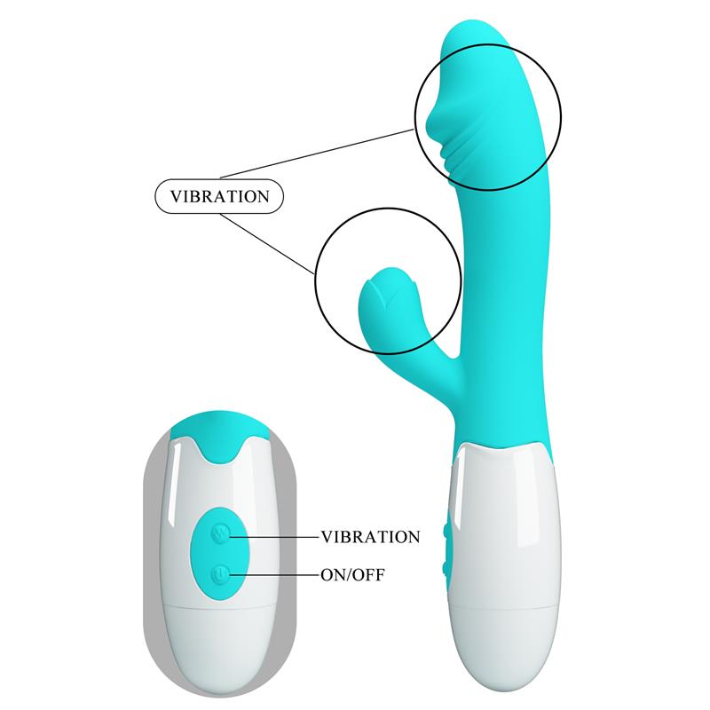 PRETTYLOVE - VIBRATOR SNAPPY 30 FUNCTIONS BLUE