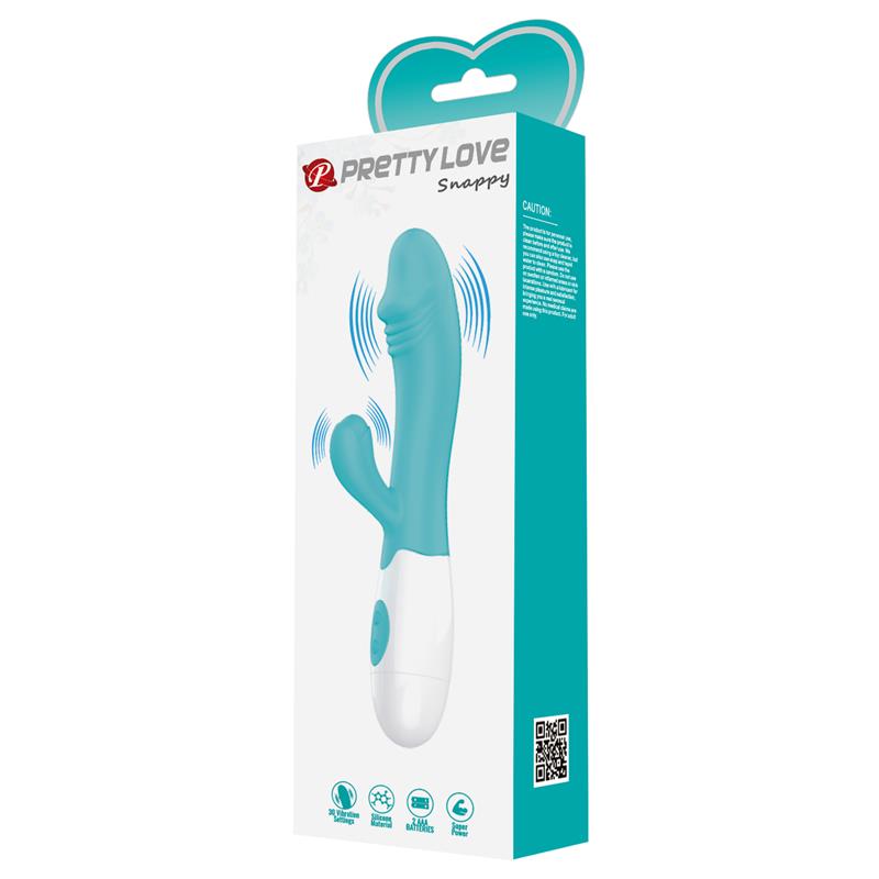 PRETTYLOVE - VIBRATOR SNAPPY 30 FUNCTIONS BLUE