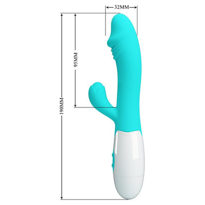 PRETTYLOVE - VIBRATOR SNAPPY 30 FUNCTIONS BLUE