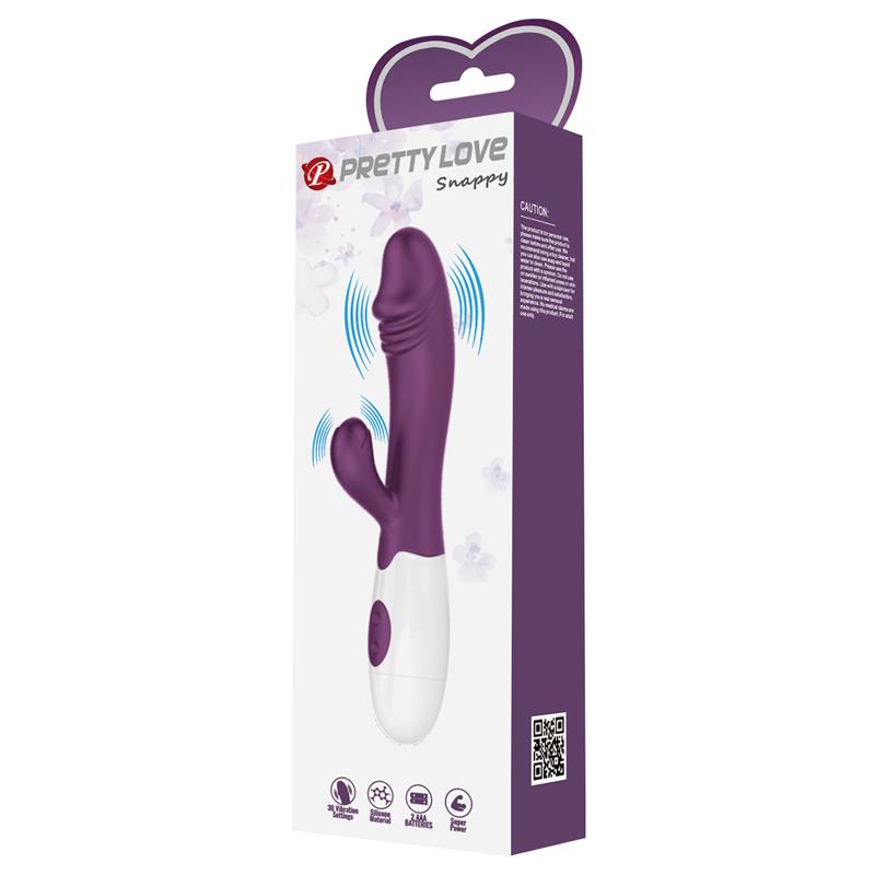 PRETTYLOVE - VIBRATOR SNAPPY 30 FUNCTIONS PURPLE