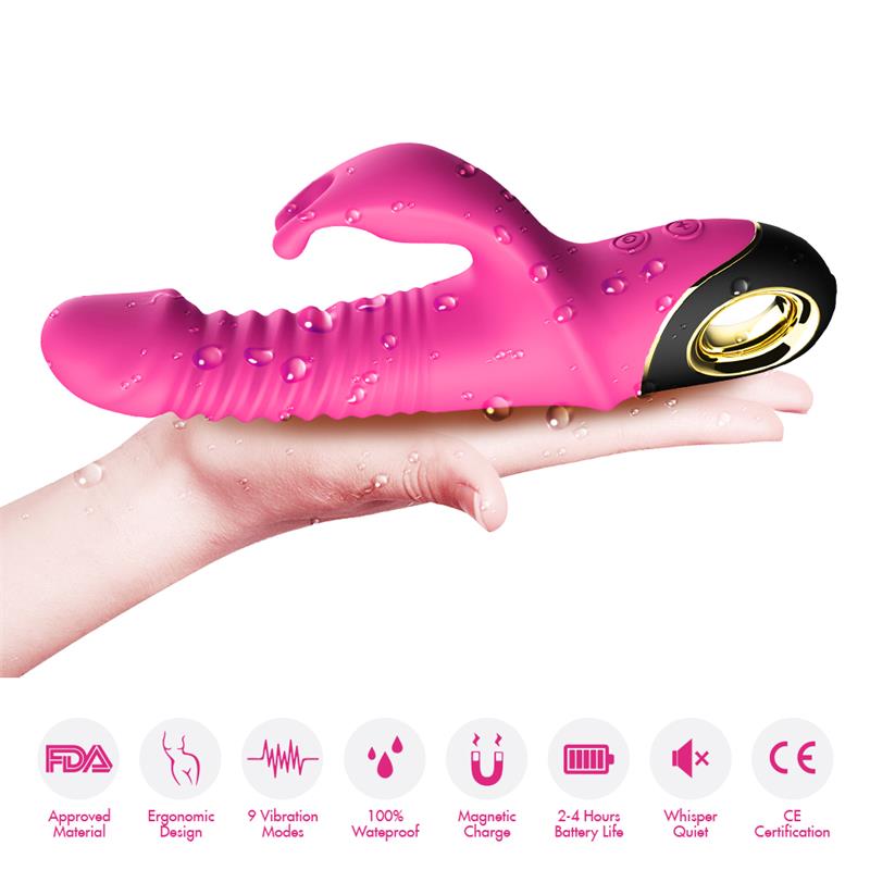 URBAN SKY - VIBRATOR WITH THRUSTING AND 360º WIGGLING PINK